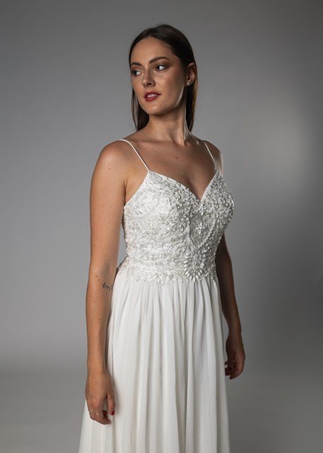 Letní svatební/popůlnoční šaty na ramínka