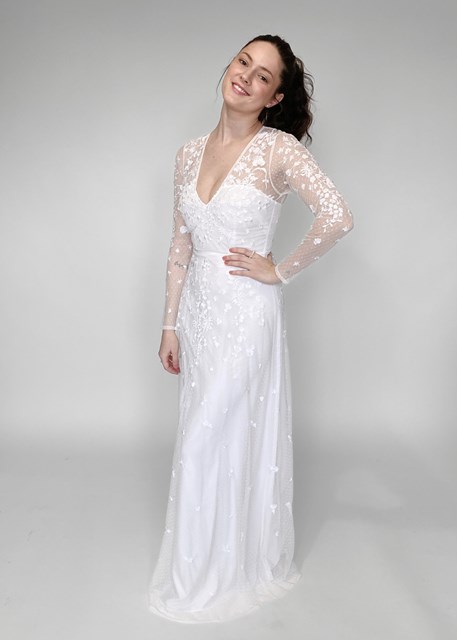 Vyšívané svatební/popůlnoční šaty Holly